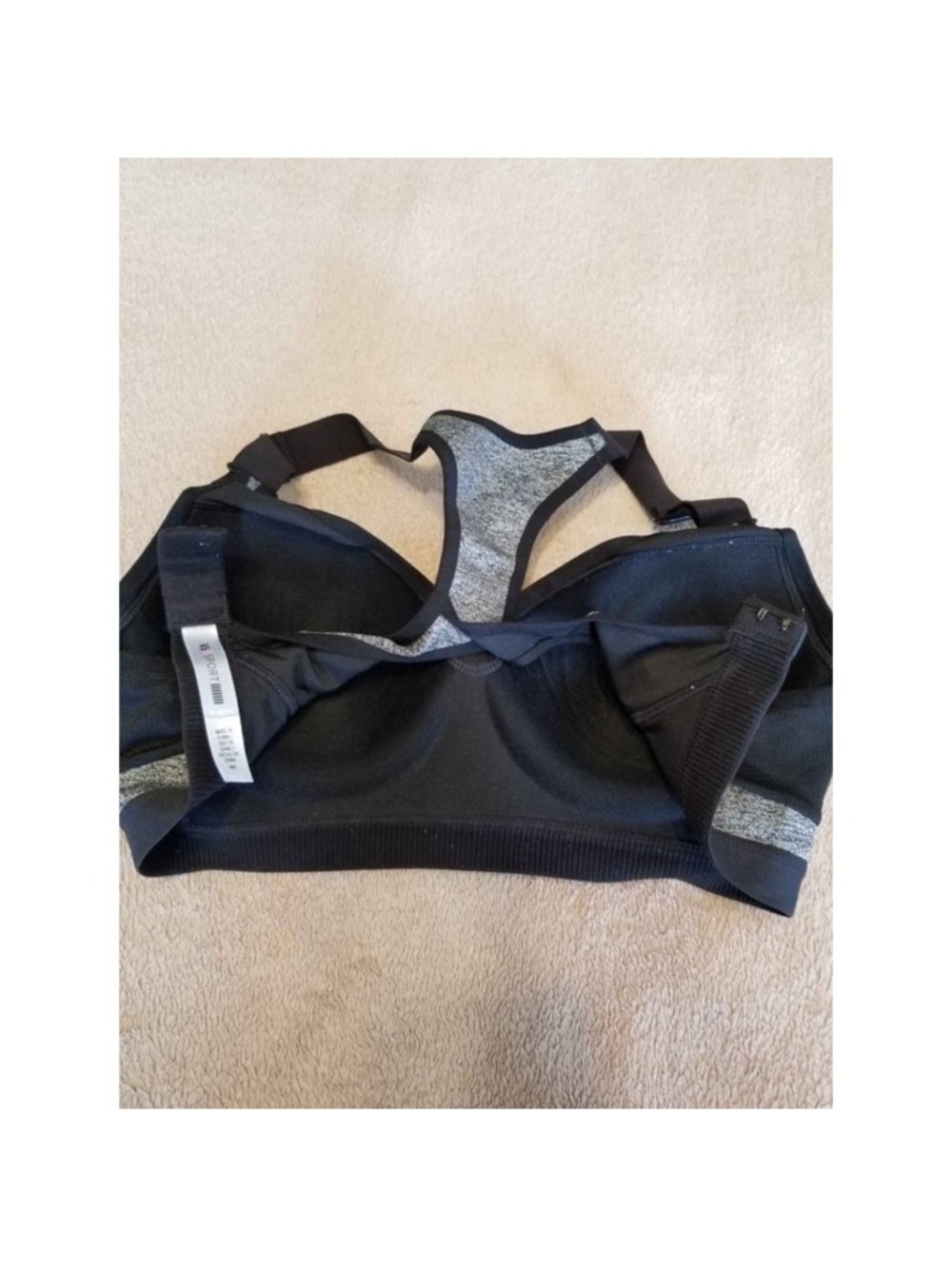 VSX Gray Heather Racerback Sports Bra - Picture 3 of 5
